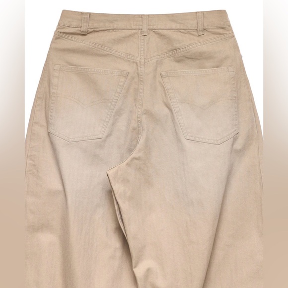 6cRAyon Khaki Herringbone Wide Leg Trousers Streetwear Medium - NWT🤎 - Picture 10 of 11